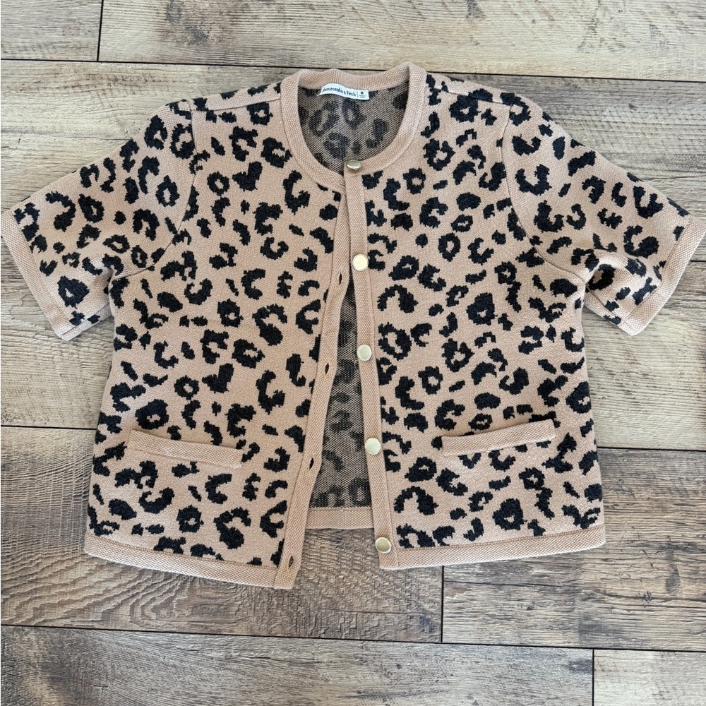 Abercrombie and Fitch Leopard Print Button Down Shirt